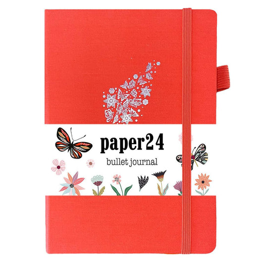 Paper24 Bullet Journal Butterflies and Flowers A5 Dot Grid - paper24